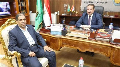 تفاصيل لقاء محافظ المنوفية برئيس شركة مياه الشرب والصرف الصحي الجديد