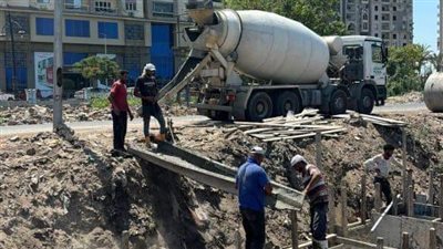 متابعة مكثفة من محافظ الغربية لأعمال استكمال تغطية المواسير بمحور طريق «محلة منوف» بطنطا