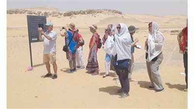 وفد سياحى إسباني يزور المناطق الأثرية فى بنى حسن وتل العمارنة وتونا الجبل بالمنيا