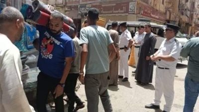 مرافق الأقصر تشن حملة لإزالة تعديات المحال والمقاهي والباعة المتجولين