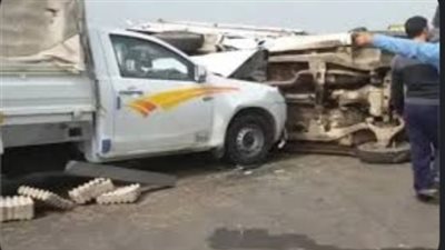 إصابة 3 أشخاص في حادث أليم على طريق بالفيوم 