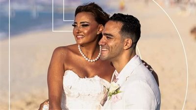 على شاطئ البحر.. الصور الأولى من حفل زفاف بشرى وخالد محمود حميدة
