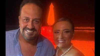 بصورة من حفل زفافها.. خالد سرحان يهنئ بشرى على زواجها