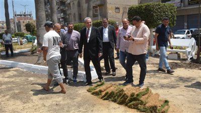 جولة ميدانية لمحافظ الغربية لمتابعة أعمال التطوير بحديقة ميدان الإسكندرية بطنطا