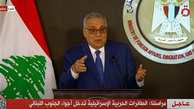 وزير الخارجية اللبنانى يشكر مصر: لا يمكن لشعبنا نسيان الدعم الكبير