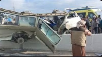 إصابة 6 أشخاص في حادث تصادم أعلى الطريق الزراعي بالبحيرة 