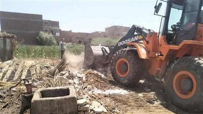 حملات موسعة لإزالة التعديات على الأراضي الزراعية وأملاك الدولة بالمنيا 