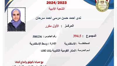 الطالبات تكتسحن قائمة أوائل الشعببة الأدبية (صور أوائل أدبى)