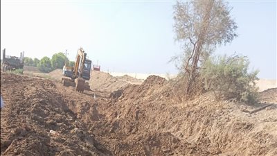 الإنتهاء من إصلاح الخط الناقل الرئيسى المغذى لروافع وادى العرب بنصر النوبة