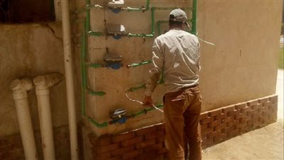 حملة موسعة لإزالة وصلات المياه المسروقة بدمياط الجديدة