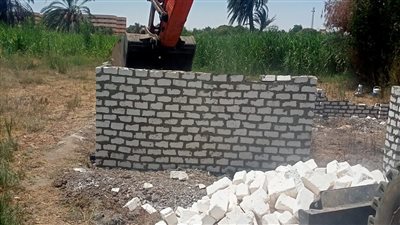 مدينة أرمنت تواصل حملات إزالة التعديات على الأراضي الزراعية في الأقصر