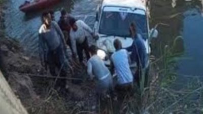 إصابة 7 أشخاص في حادث سقوط ميكروباص بترعة المريوطية والبحث عن مفقودين 