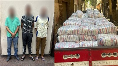 الداخلية تضبط 3 طن سكر تمويني دون فواتير قبل البيع بالسيدة زينب