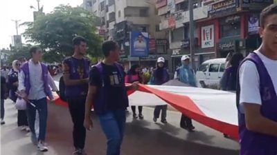 مسيرة شبابية احتفالا بالعيد القومي لمحافظة القليوبية.. صور
