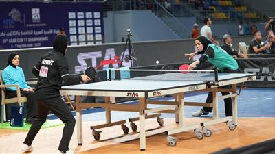 تعرف على نتائج مباريات اليوم الأول للبطولة العربية لأندية تنس الطاولة