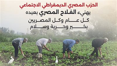 المصرى الديمقراطى يطالب بتفعيل النقابة العامة للفلاحين وضم فلاحي مصر لمنظومة التأمين الصحي