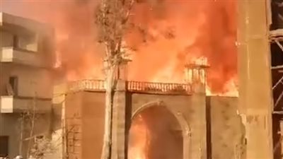 اندلع في لوكيشن مكون من طابقين خشب، المعاينة الأولية لحريق مدينة الإنتاج الإعلامي