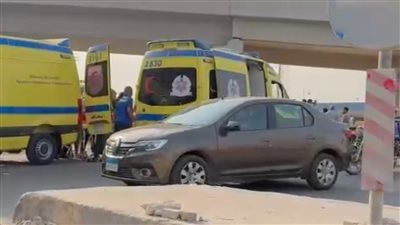 مصرع وإصابة 3 أشخاص في حادث تصادم سيارة وتروسيكل أمام جامعة حلوان