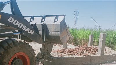 إزالة واسترداد 30 حالة تعد على أراضي أملاك دولة غرب الأقصر (صور)