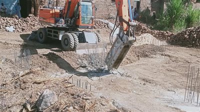 إزالة 4 حالات تعد على أراضي زراعية غرب الأقصر (صور)