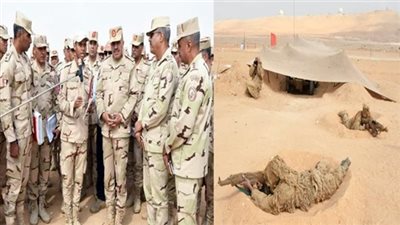 رئيس الأركان يتفقد عناصر القوات المسلحة المتمركزة شرق قناة السويس (صور)