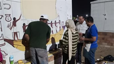 مدينة الأقصر: تجميل محولات الكهرباء وتحويلها إلى لوحات فنية «صور»