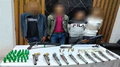 سقوط أخطر عصابة لتجارة السلاح والذخيرة في أبوالمطامير بالبحيرة
