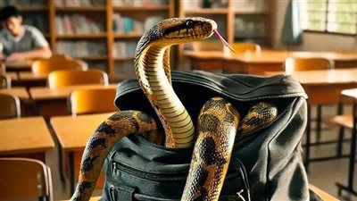  أسبوع فصل للطالب صاحب واقعة اصطحاب ثعبان للمدرسة 