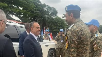 وزير الخارجية يلتقي كتيبة الشرطة المصرية المشاركة في مهام حفظ السلام بالكونغو