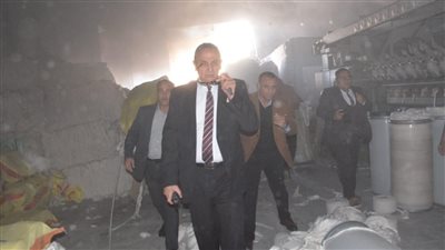 أول قرار لمحافظ الغربية عقب نشوب حريق بمصنع للغزل والنسيج بالراهبين 