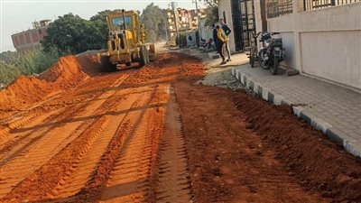 متابعة مكثفة من محافظ الغربية لأعمال تمهيد طريق مستشفى محلة مرحوم بطنطا 