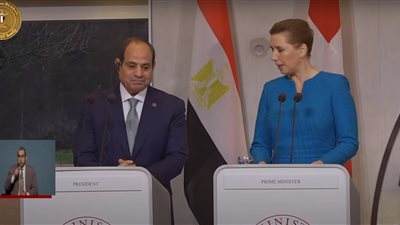 كلمة الرئيس السيسي خلال المؤتمر الصحفي المشترك مع رئيسة وزراء الدنمارك