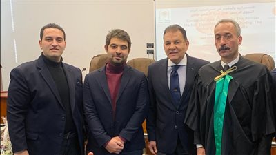 اللواء حاتم باشات يهنئ العميد عبدالرحمن توفيق لحصوله علي الدكتوراة