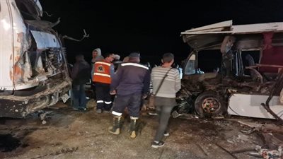 إصابة 18 شخص.. حادث ميني باص بعد بوابة رسوم أكتوبر