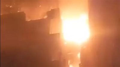 الصور الأولى من حريق هائل في 10 منازل بمنشية ناصر