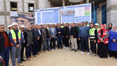 وزير الصحة ومحافظ المنوفية يتفقدان مشروع إنشاء مستشفى أشمون العام الجديد