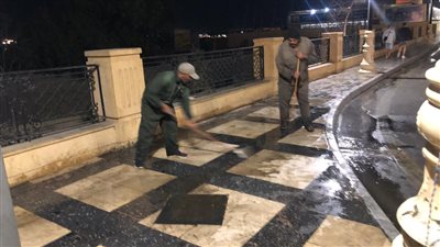 حملة موسعة لنظافة وتجميل كورنيش النيل بمدينة الأقصر (صور) 