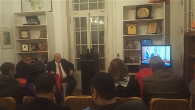 احتفالات بسفارة فنزويلا بالقاهرة بتنصيب مادورو رئيسا للبلاد 