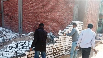 إزالة حالة تعد بنطاق حى غرب وتهذيب للأشجار بأسوان