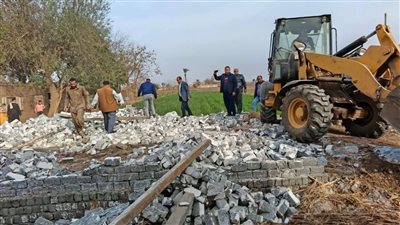 إزالات فورية لحالات تعدى على الأراضي الزراعية بأشمون وسرس الليان