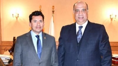  وزير الشباب والرياضة يستقبل رئيس نادي الاتحاد السكندري