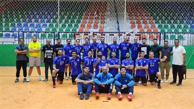 فريق اليد بنادي العبور يفوز علي ملوي في الدوري 