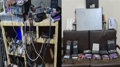 ضبط مالك ومدير محطة بث تليفزيونى لاسلكية غير مرخصة في الشرقية| صور