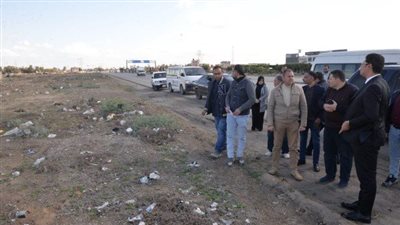 بدء أعمال تجميل ورفع كفاءة الكورنيش والشاطئ ومدخل جمصة