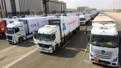 محافظ جنوب سيناء يشارك في إطلاق أكبر قافلة مساعدات إنسانية لغزة