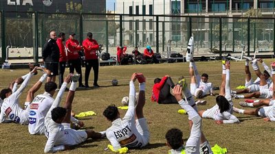 منتخب الشباب يختتم تدريباته استعدادا لودية الو ايجبت بحضور علاء نبيل