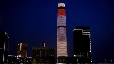 مصر تضيء البرج الأيقوني احتفالا بمئوية العلاقات الدبلوماسية مع تركيا