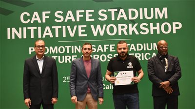 حمزه عبد الوهاب ممثلا عن فاركو في ورشة عمل الاتحاد الافريقي لأمن وسلامة الملاعب 