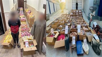 ضبط أكثر من 4 ملايين قطعة ألعاب نارية قبل ترويجها بالقاهرة والفيوم|صور