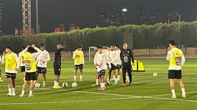 منتخب الشباب يؤدي تدريبه الأول فى الدوحة استعدادا لدورة قطر الدولية
